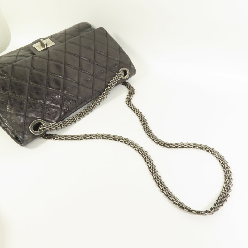 CHANEL 牛皮皮革2.55 Maxi鏈帶肩背袋-4