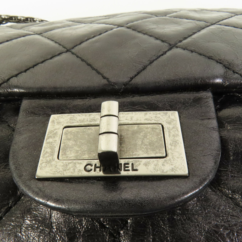 CHANEL 牛皮皮革2.55 Maxi鏈帶肩背袋-5