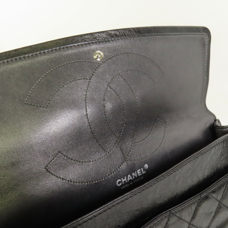 CHANEL 牛皮皮革2.55 Maxi鏈帶肩背袋-6