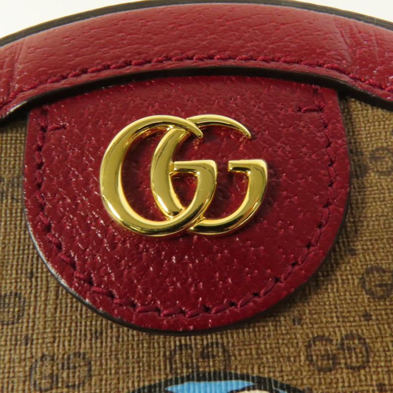 GUCCI 塗層帆布Gucci x Doraemon金扣肩背袋-12