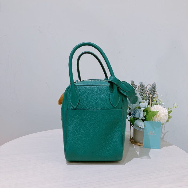 HERMES 愛馬仕孔雀綠包 LINDY 30 Z6 MALACHITE X PHW CLEMENCE-2