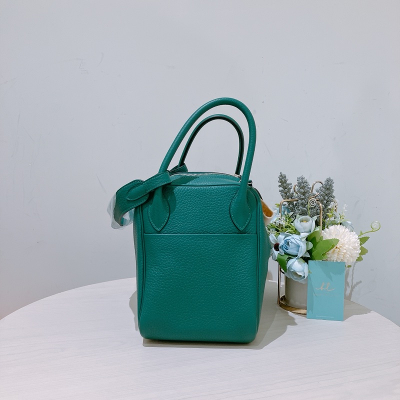 HERMES 愛馬仕孔雀綠包 LINDY 30 Z6 MALACHITE X PHW CLEMENCE-3