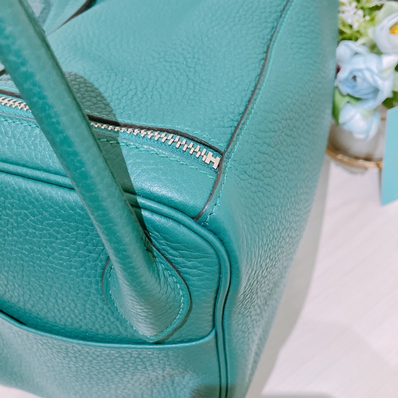 HERMES 愛馬仕孔雀綠包 LINDY 30 Z6 MALACHITE X PHW CLEMENCE-6