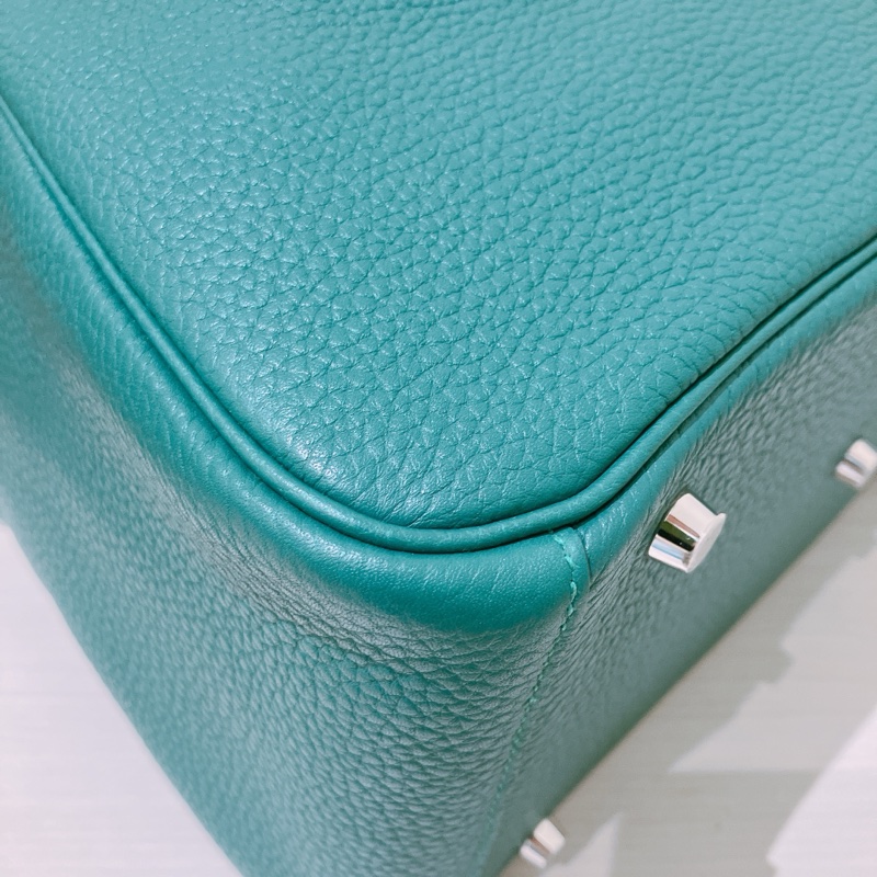 HERMES 愛馬仕孔雀綠包 LINDY 30 Z6 MALACHITE X PHW CLEMENCE-10