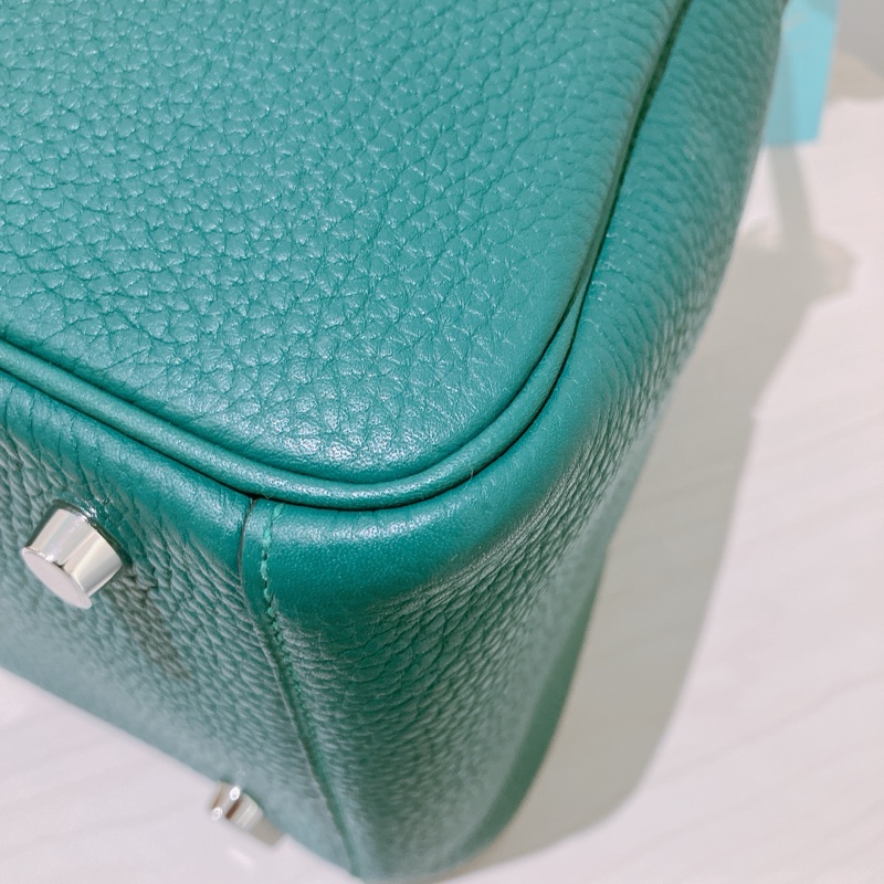 HERMES 愛馬仕孔雀綠包 LINDY 30 Z6 MALACHITE X PHW CLEMENCE-13
