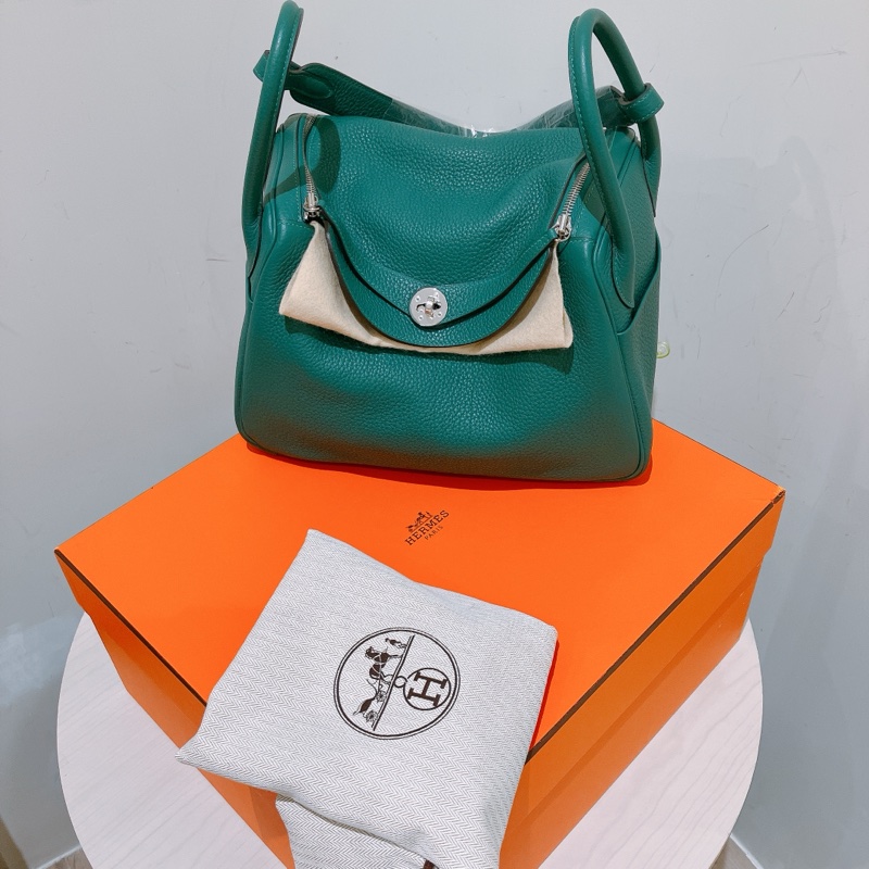 HERMES 愛馬仕孔雀綠包 LINDY 30 Z6 MALACHITE X PHW CLEMENCE-24