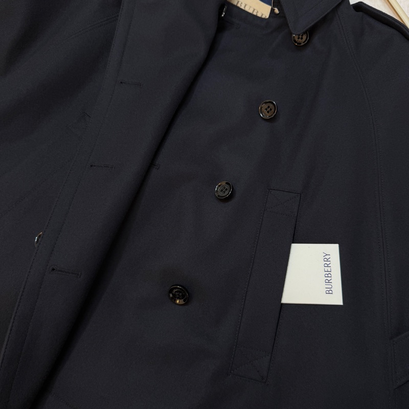 BURBERRY英國BRIT海軍藍軍裝斗篷外套-4