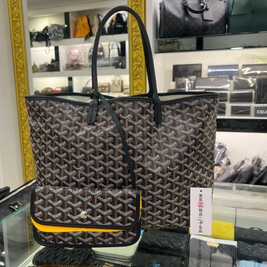東區正精品㊣GOYARD Saint louis GM 近全新黑色購物袋肩背包大款 RZ5719-0