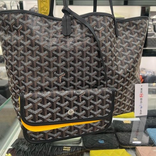 東區正精品㊣GOYARD Saint louis GM 近全新黑色購物袋肩背包大款 RZ5719-1