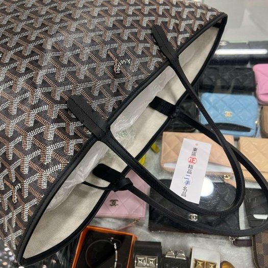 東區正精品㊣GOYARD Saint louis GM 近全新黑色購物袋肩背包大款 RZ5719-4