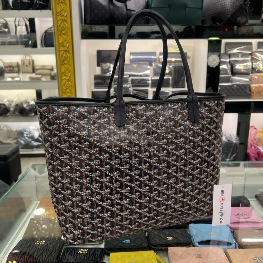 東區正精品㊣GOYARD Saint louis GM 近全新黑色購物袋肩背包大款 RZ5719-7