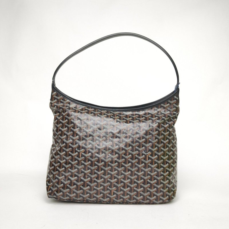 GOYARD BohemeHoboBag子母腋下包黑色PVC銀扣肩背包-0