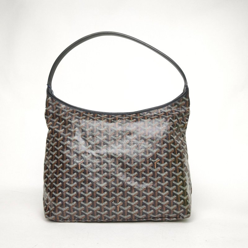 GOYARD BohemeHoboBag子母腋下包黑色PVC銀扣肩背包-2