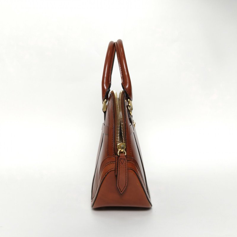 Burberry 焦糖色牛皮中古貝殼36手提包肩背包-1