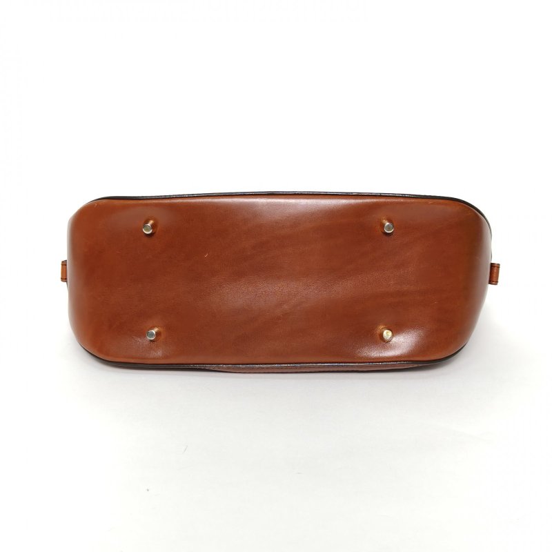 Burberry 焦糖色牛皮中古貝殼36手提包肩背包-4