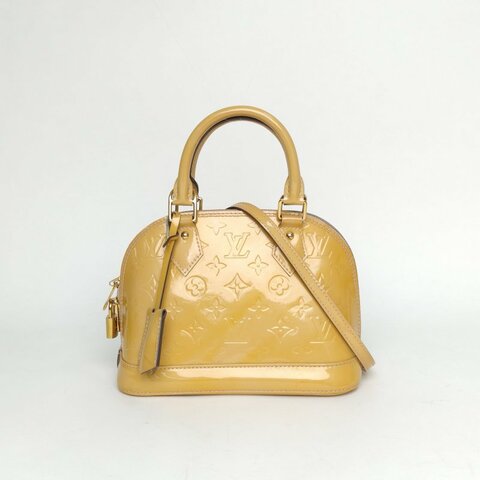 LOUIS VUITTON ALMA貝殼包BB23.5黃色漆皮2013肩背包