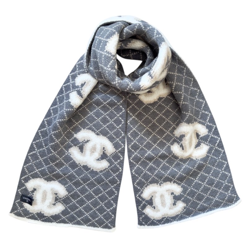 CHANEL CC 雙面 圍巾-1