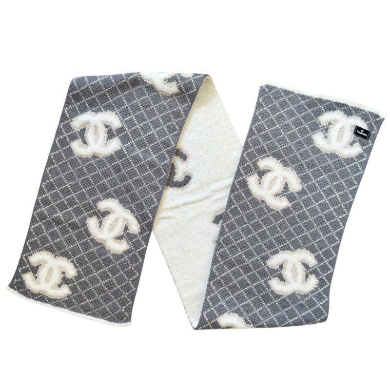 CHANEL CC 雙面 圍巾-6