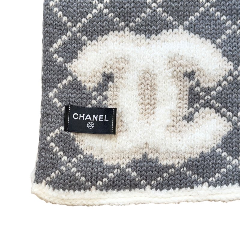 CHANEL CC 雙面 圍巾-8