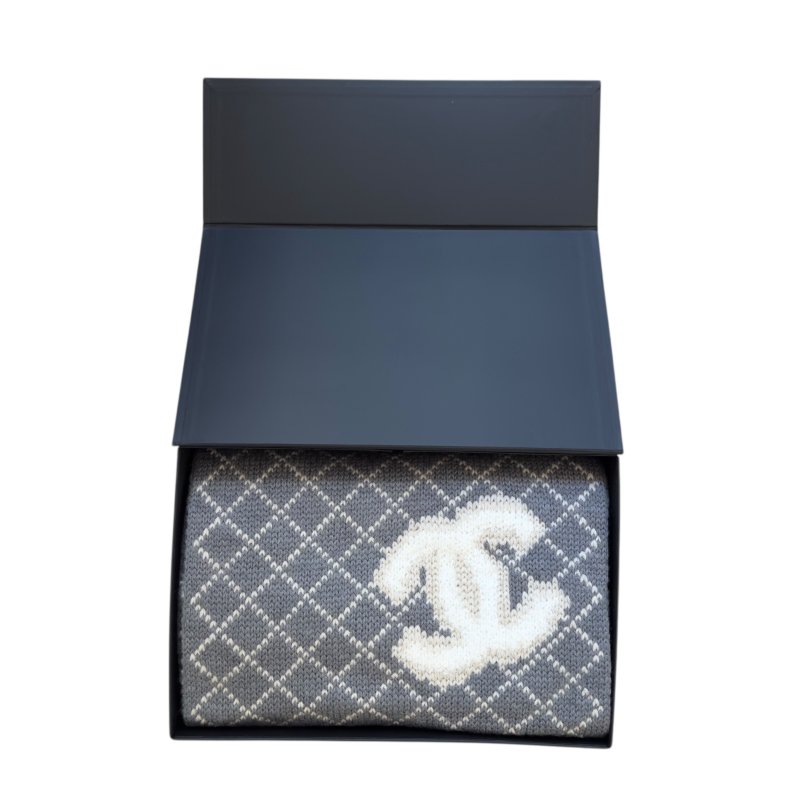 CHANEL CC 雙面 圍巾-10