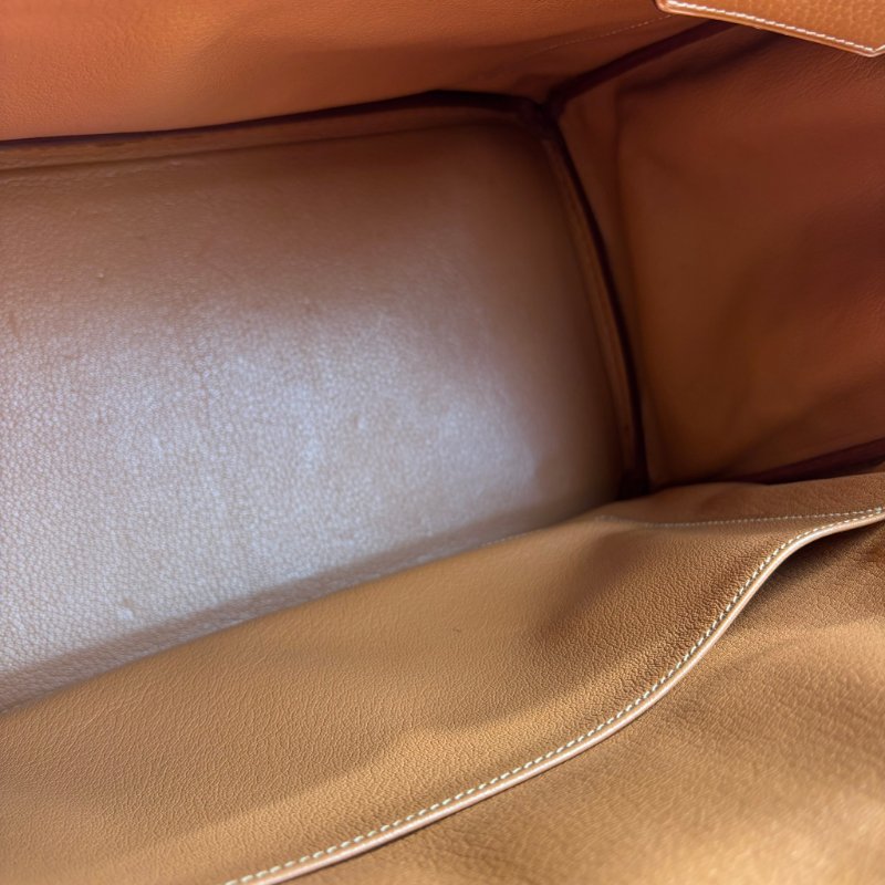 ::HERMES:: 方刻C 🄲刻駝色銀釦BIRKIN 35 柏金手提包-7