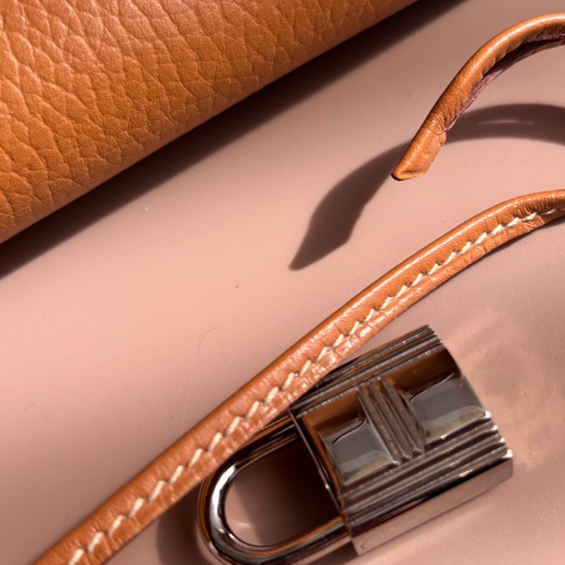 ::HERMES:: 方刻C 🄲刻駝色銀釦BIRKIN 35 柏金手提包-15