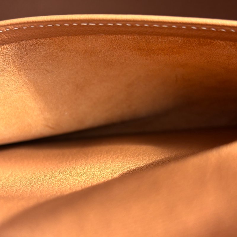 ::HERMES:: 方刻C 🄲刻駝色銀釦BIRKIN 35 柏金手提包-23