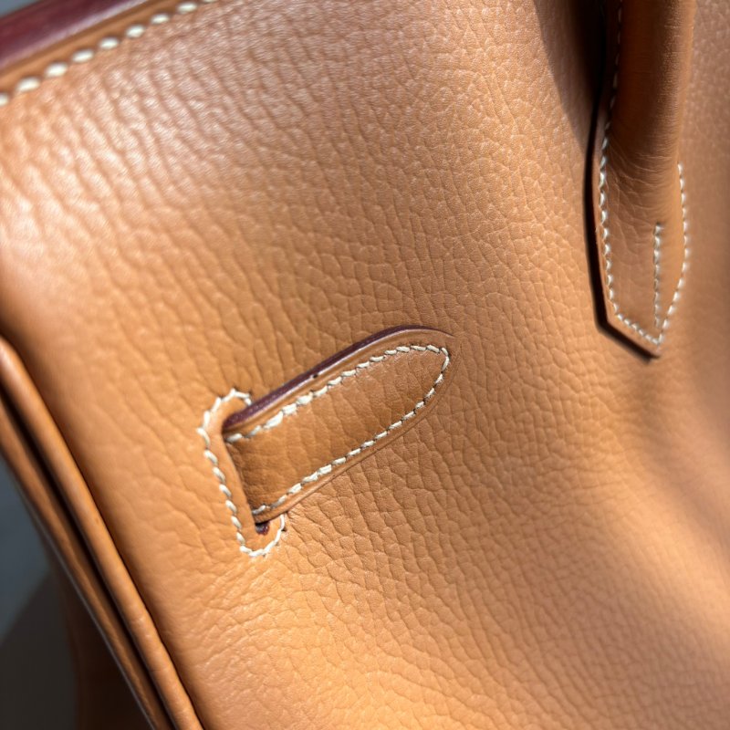 ::HERMES:: 方刻C 🄲刻駝色銀釦BIRKIN 35 柏金手提包-42