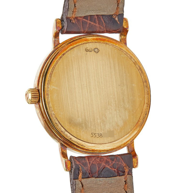 歐米茄女錶 79801112 石英錶 金色錶盤 不鏽鋼錶帶 皮革錶帶-3