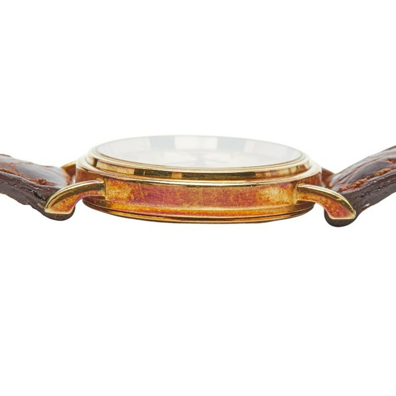 歐米茄女錶 79801112 石英錶 金色錶盤 不鏽鋼錶帶 皮革錶帶-5