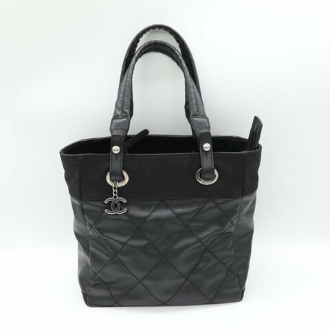 Chanel 香奈兒  Paris Biarritz 黑色  牛皮 托特肩背包 12開