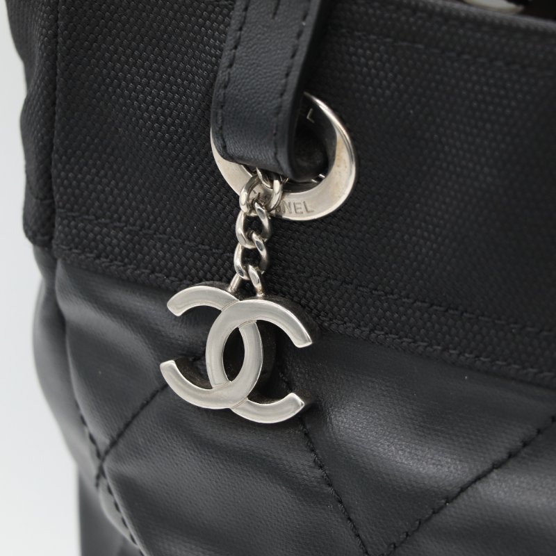 Chanel 香奈兒  Paris Biarritz 黑色  牛皮 托特肩背包 12開-9