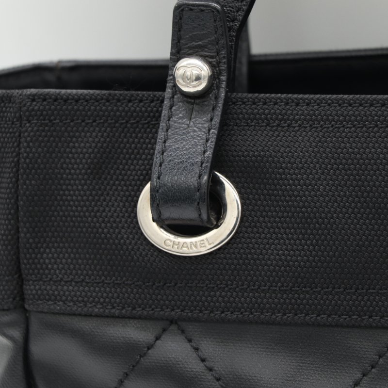 Chanel 香奈兒  Paris Biarritz 黑色  牛皮 托特肩背包 12開-11