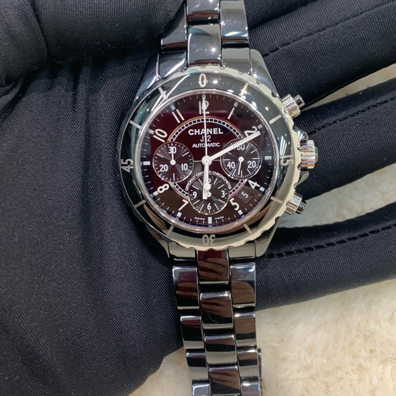 Chanel 香奈兒 H0940 機械黑陶瓷三圈計時41 mmJ12 (I861)-9