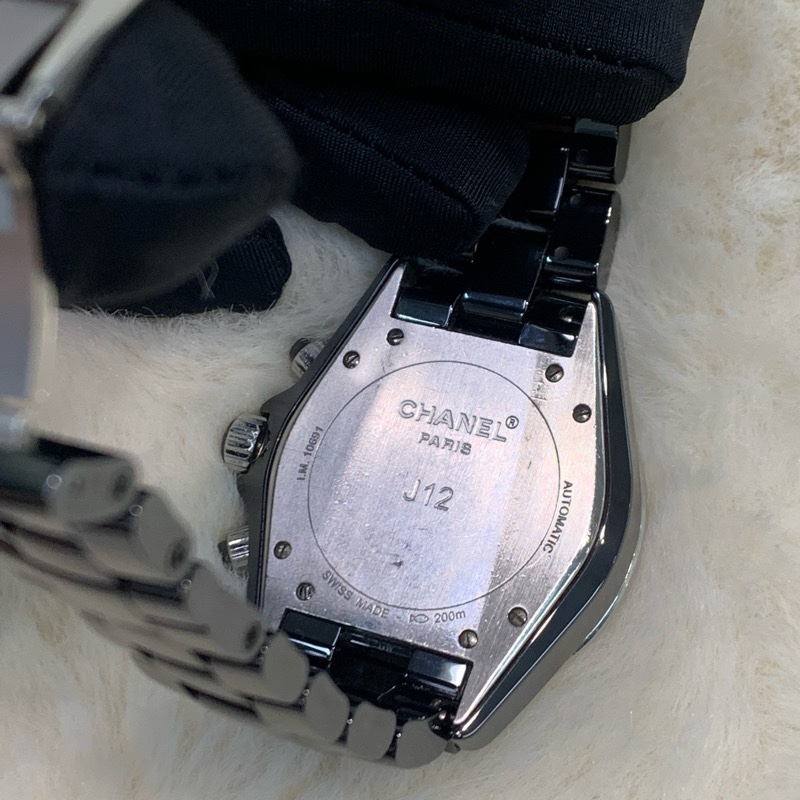 Chanel 香奈兒 H0940 機械黑陶瓷三圈計時41 mmJ12 (I861)-14