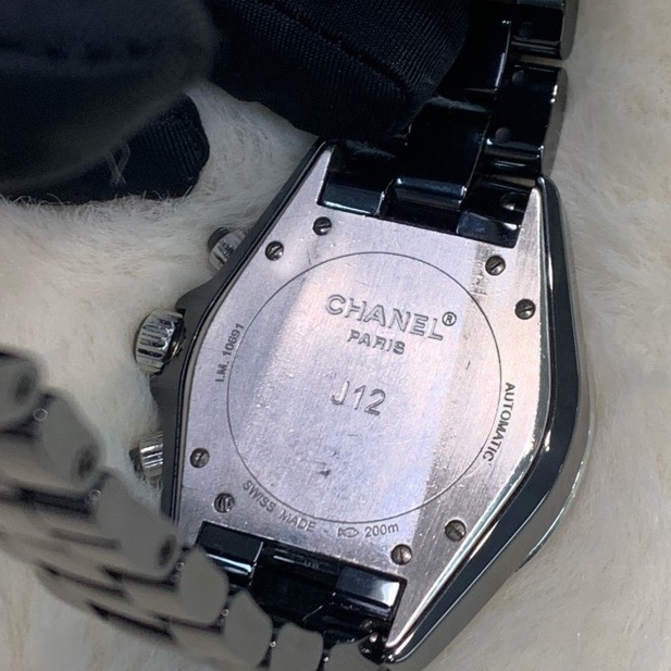 Chanel 香奈兒 H0940 機械黑陶瓷三圈計時41 mmJ12 (I861)-16