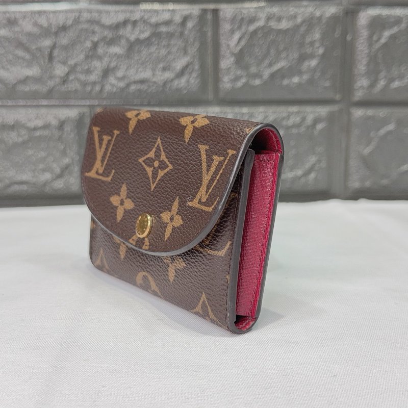 LV Rosalie老花金釦零錢卡包-2