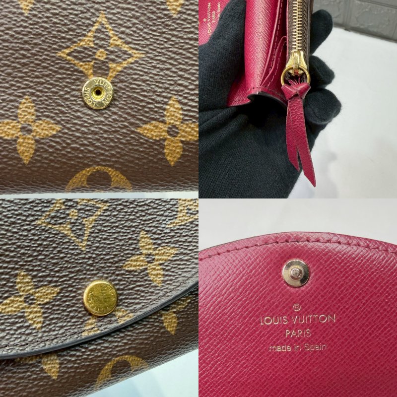 LV Rosalie老花金釦零錢卡包-6