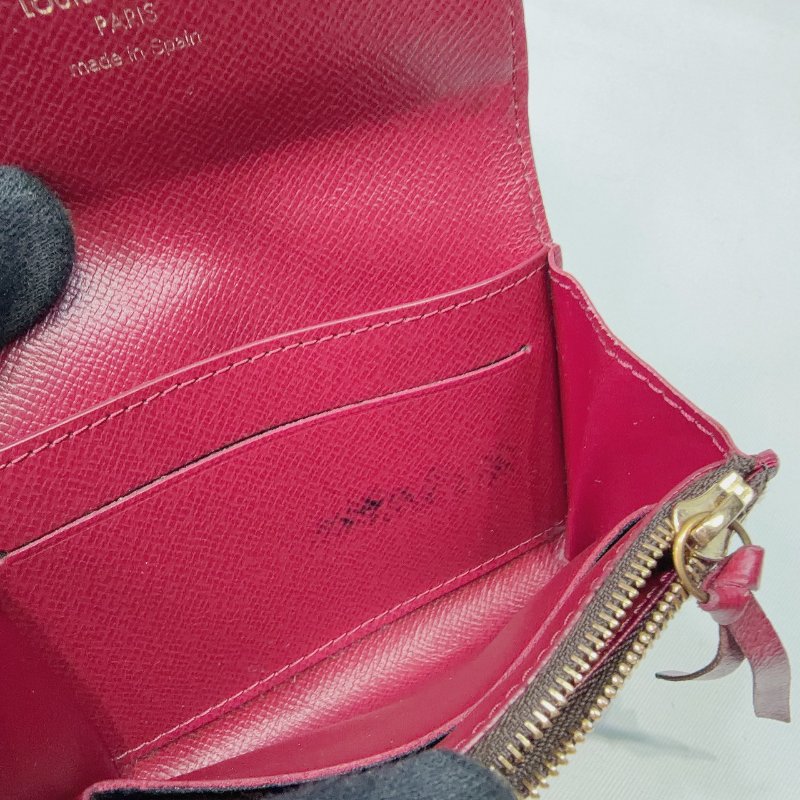 LV Rosalie老花金釦零錢卡包-7