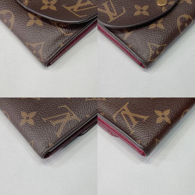 LV Rosalie老花金釦零錢卡包-9