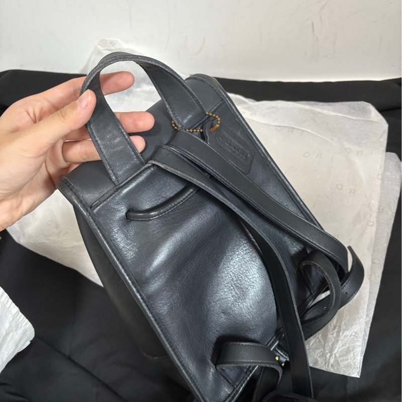 old coach 深藏藍色mini雙肩包-3