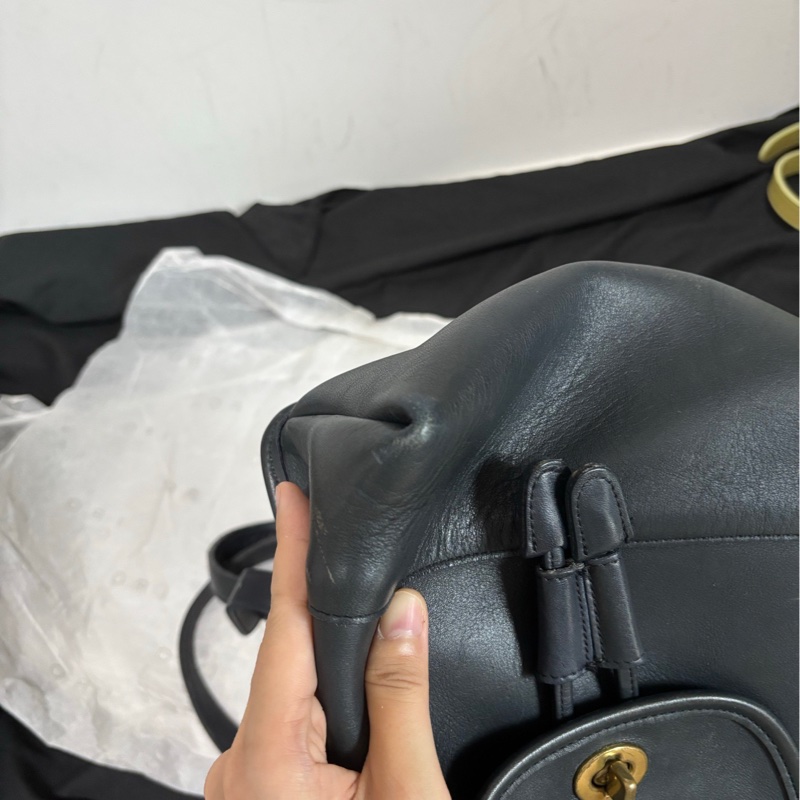 old coach 深藏藍色mini雙肩包-4