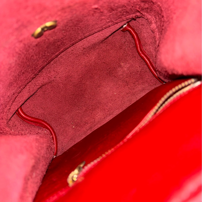 old coach 紅色mini雙肩包-5