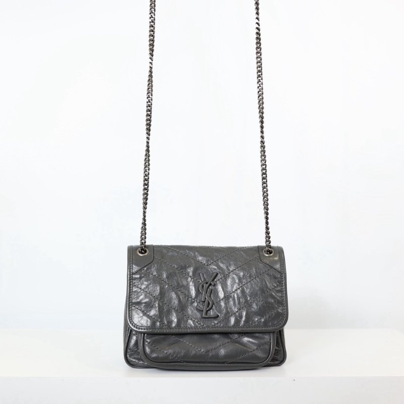 二手Ysl Niki Baby 深灰款 新款D釦-0