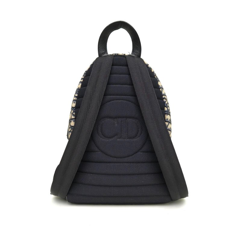 DIOR Rider兒童雙肩包墨藍色帆布銀扣2021肩背包-2