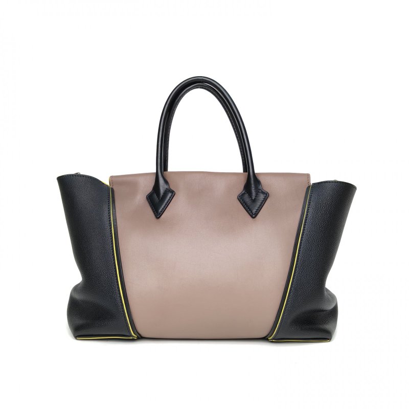 LOUIS VUITTON 拼色牛皮金扣2019LV手提托特包單肩包肩背包-2