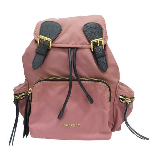 粉色 尼龍 帆布 Rucksack 後背包【BURBERRY 巴寶莉】 4020959
