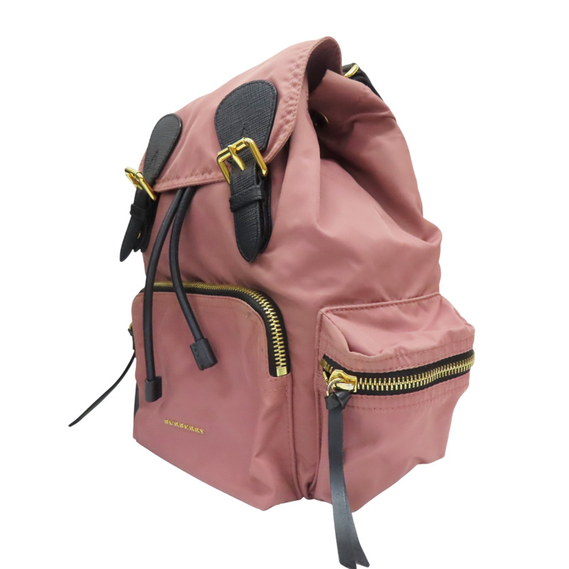 粉色 尼龍 帆布 Rucksack 後背包【BURBERRY 巴寶莉】 4020959-2
