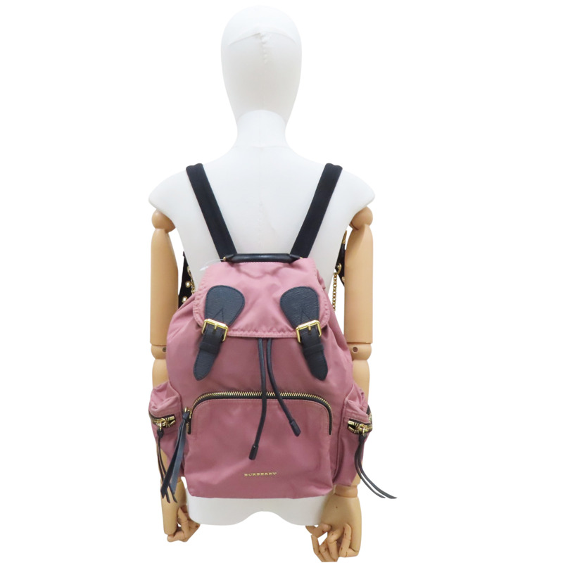 粉色 尼龍 帆布 Rucksack 後背包【BURBERRY 巴寶莉】 4020959-9