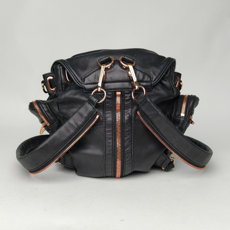 ALEXANDER WANG 黑色羊皮Marti雙肩包三肩帶肩背包-2